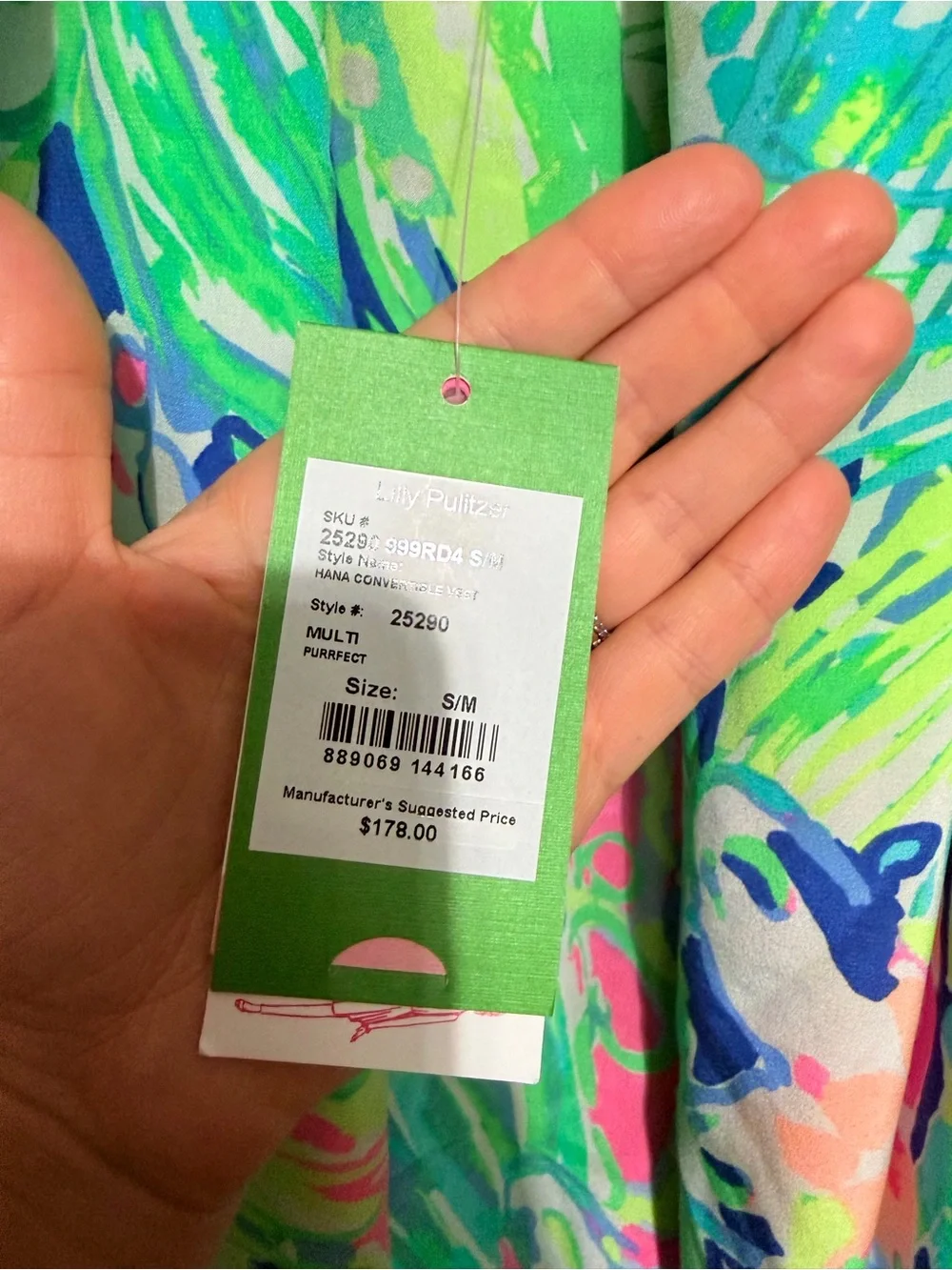 Lilly Pulitzer Hana convertible silk scarf vest Multi Purrfect